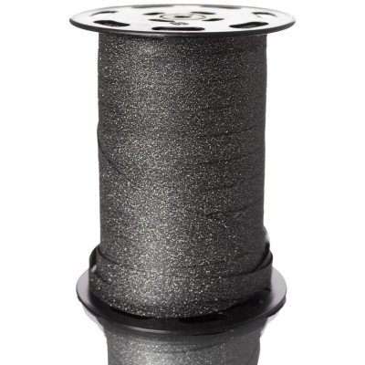 Gift Ribbon Black Glitter